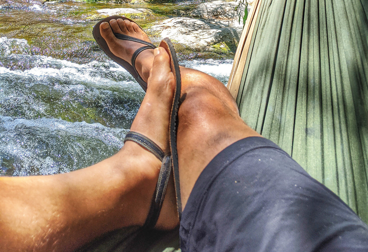 men's minimalist moisture-wicking camping sandals